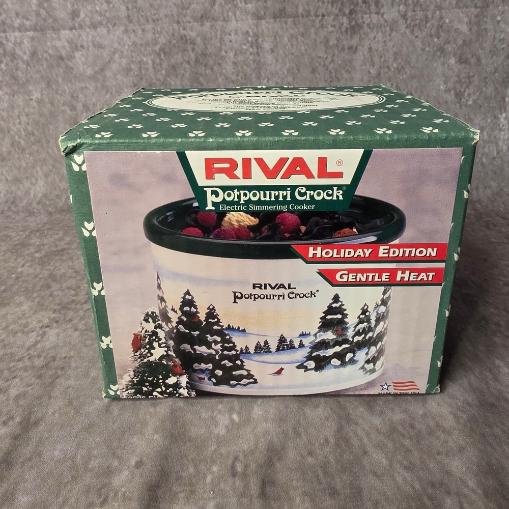NOS Rival Potpourri Crock Holiday Edition Simmering Cooker Gentle Heat 3206